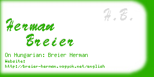 herman breier business card